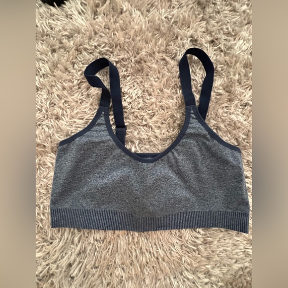 Brand: Vitality - Heather Blue/Navy Blue Sports Bra - Size L - Picture 1 of 2